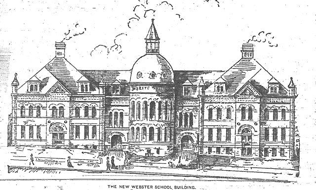 engraving of Webster school