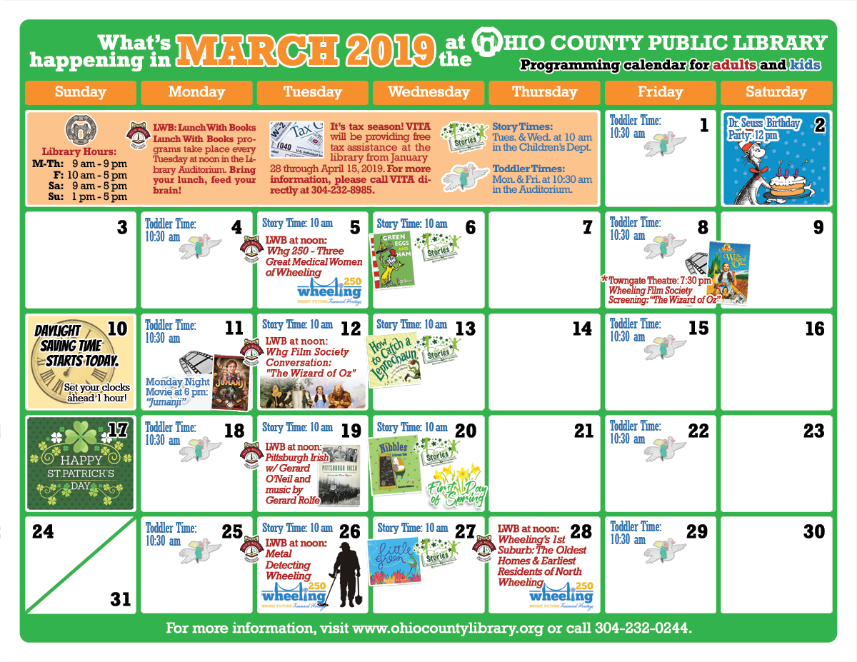 OCPL Programming Calendar: March 2019