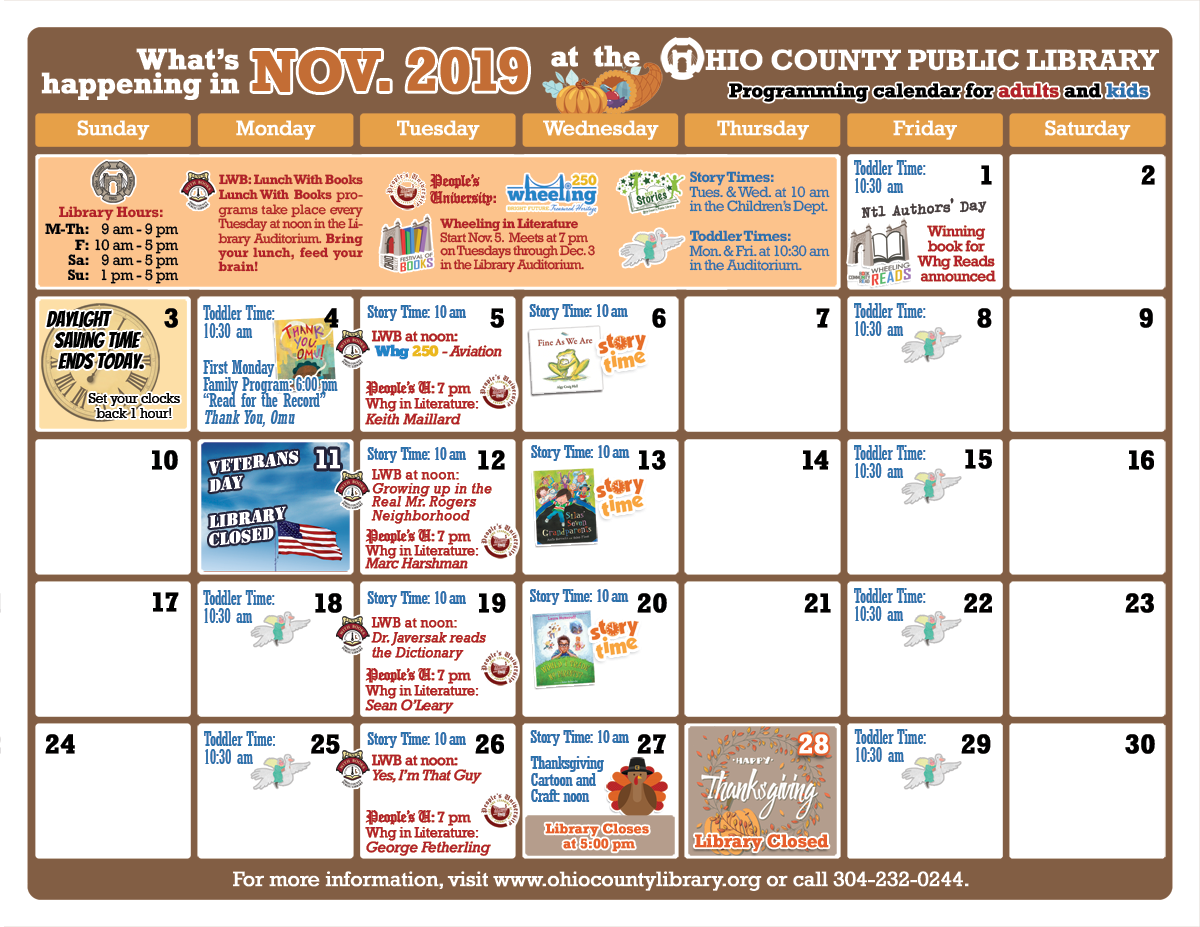 OCPL Programming Calendar: November 2019