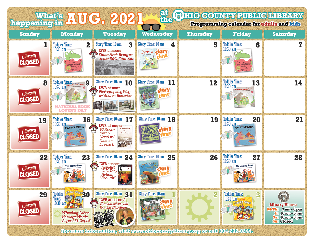 OCPL Programming Calendar: August 2021