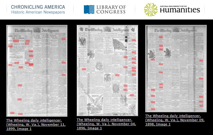 Chronicling America provides access to historic newspapers from across the United States
