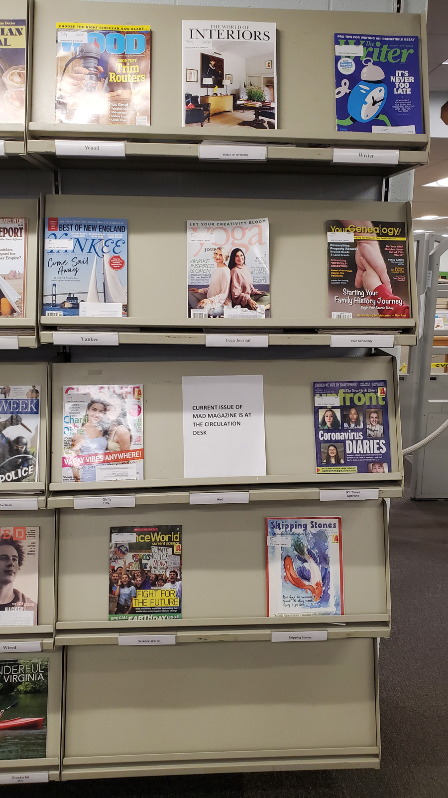 Magazines at the Ohio County Public Library