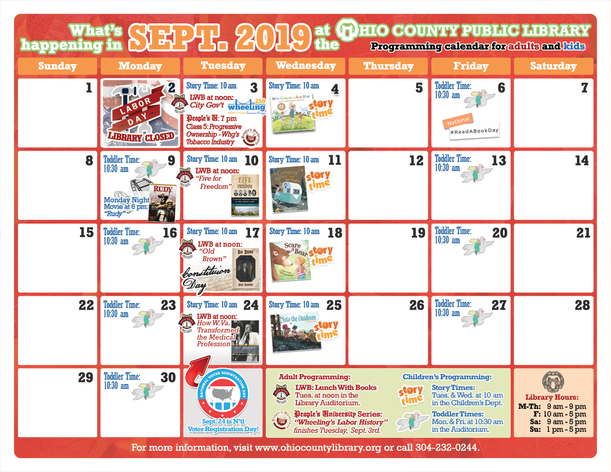 OCPL Programming Calendar: September 2019