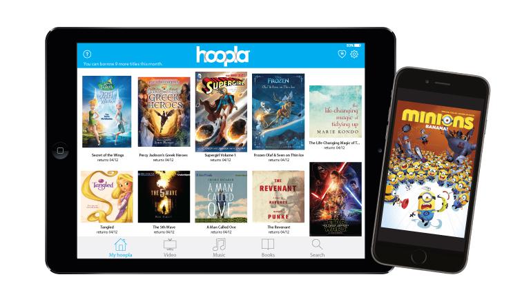 Hoopla on a mobile device
