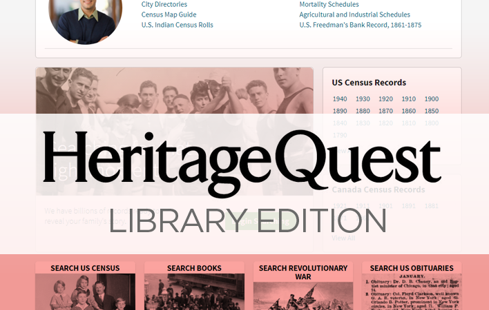 Heritage Quest Online - in-Library Access Only