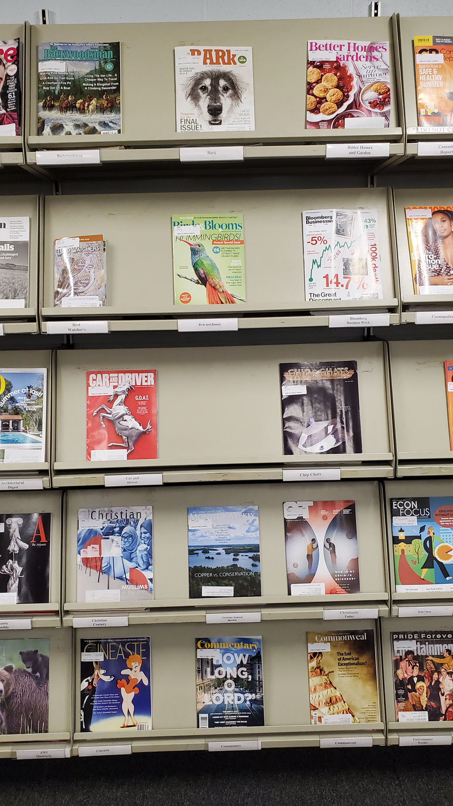 Magazines at the Ohio County Public Library