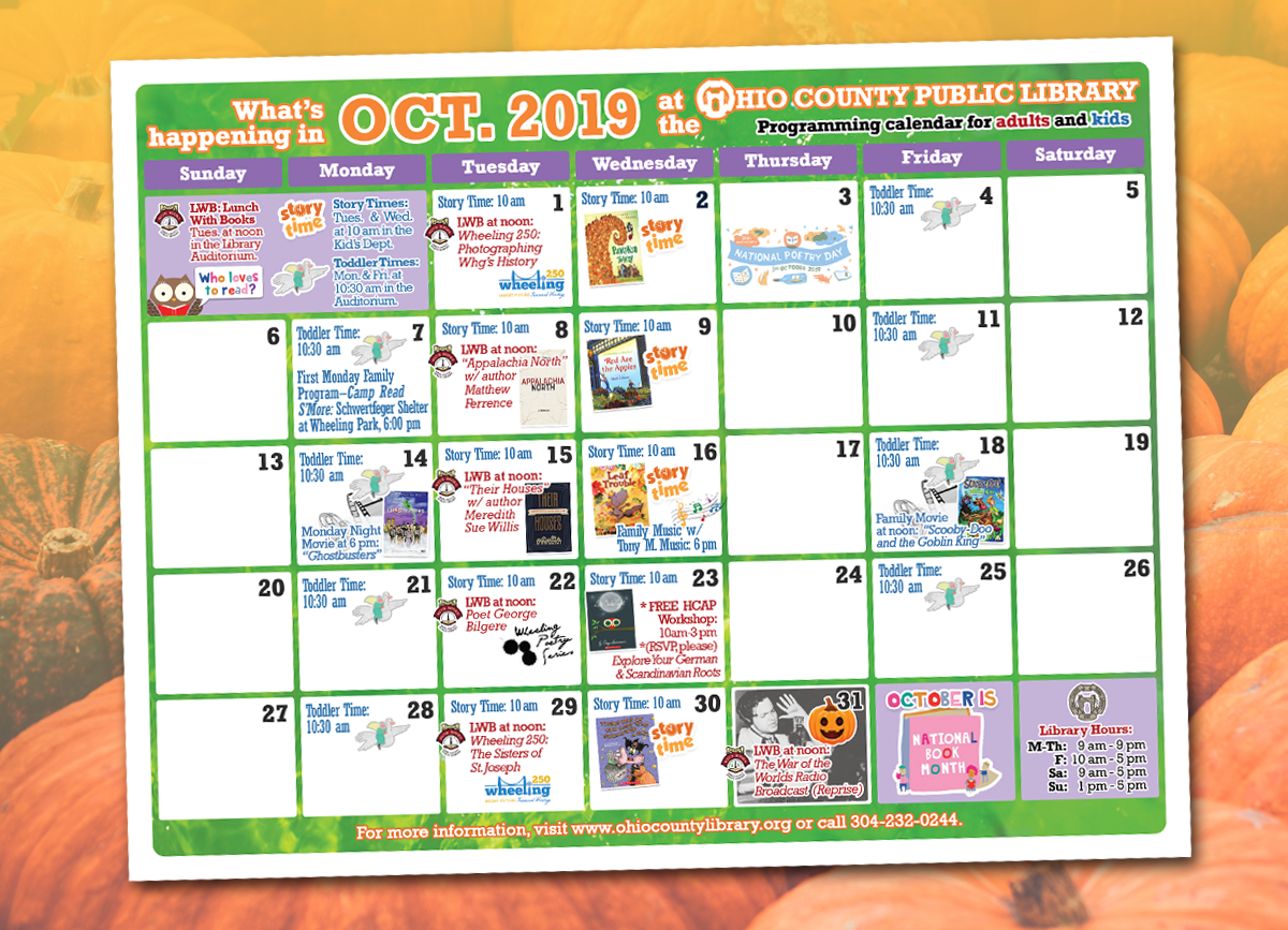 October 2019 OCPL Programming Calendar Available > News Ohio County