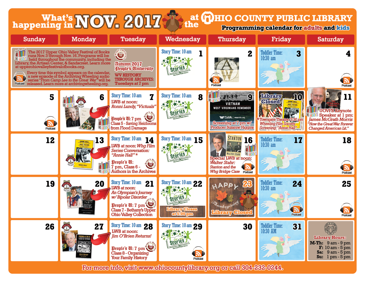 OCPL Programming Calendar: November 2017