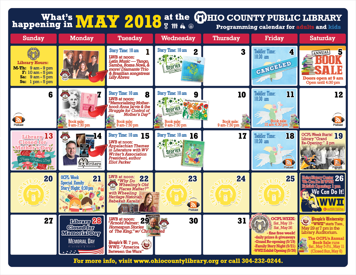 OCPL Programming Calendar: May 2018