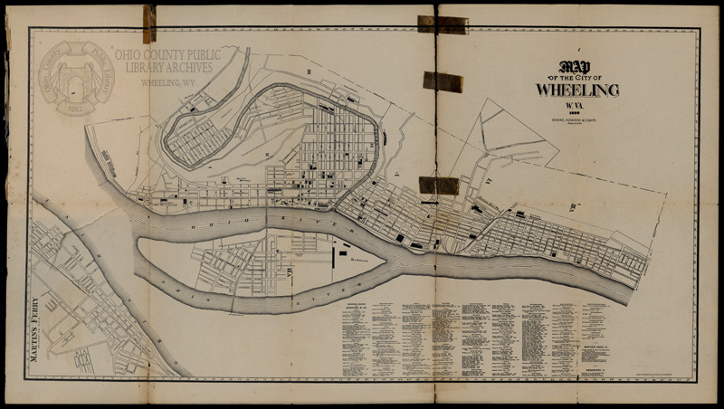 1888 Map of Wheeling