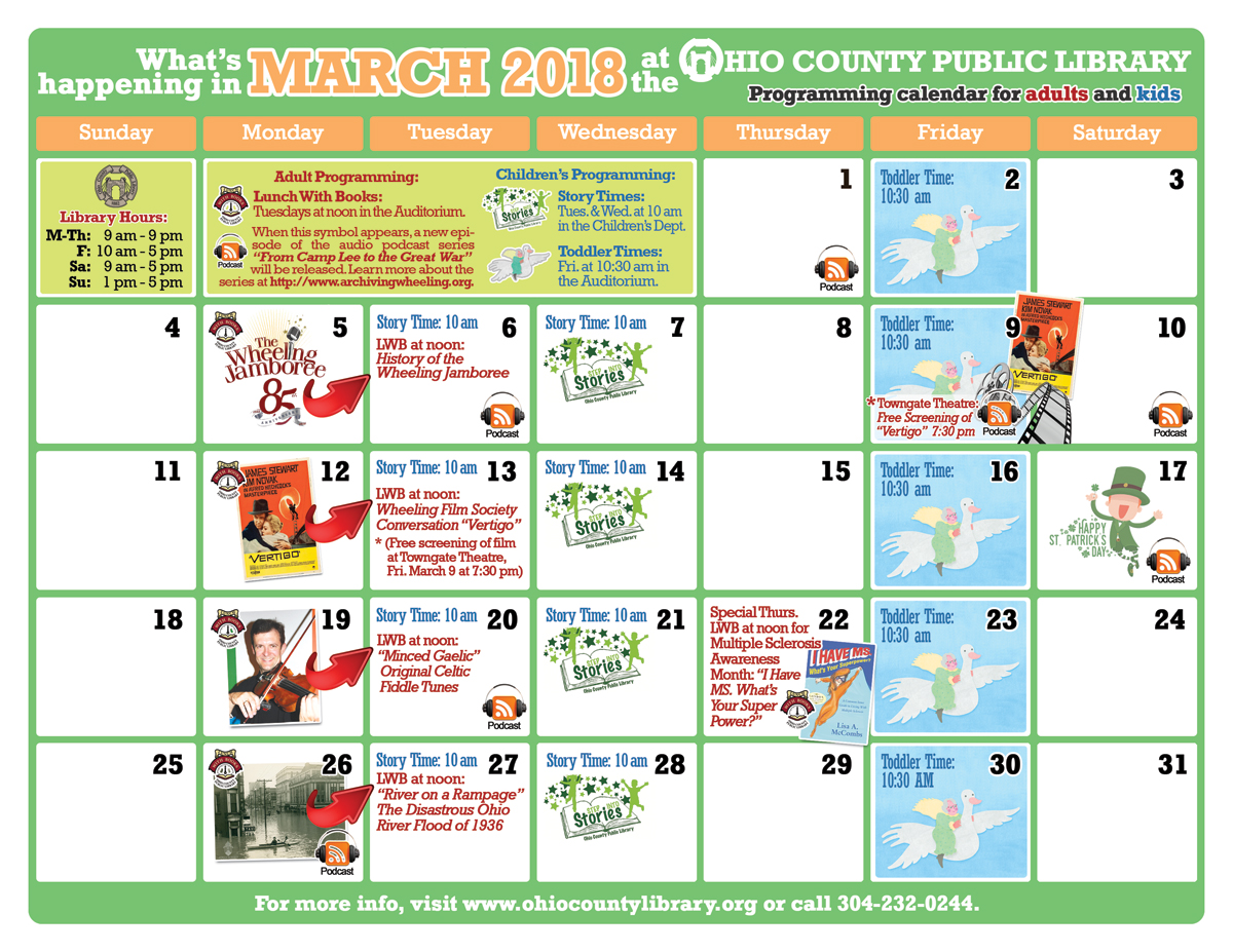OCPL Programming Calendar: February 2018