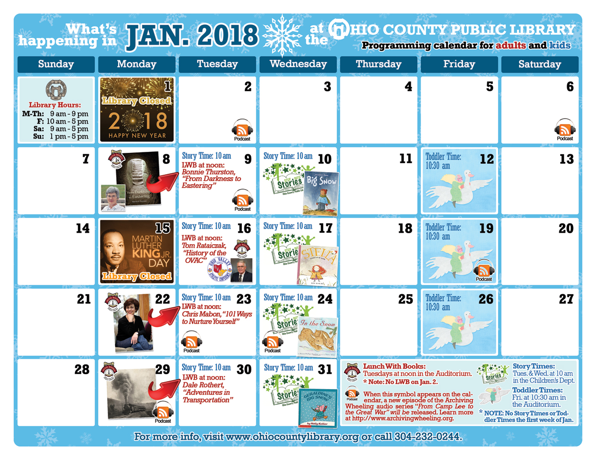 OCPL Programming Calendar: January 2018