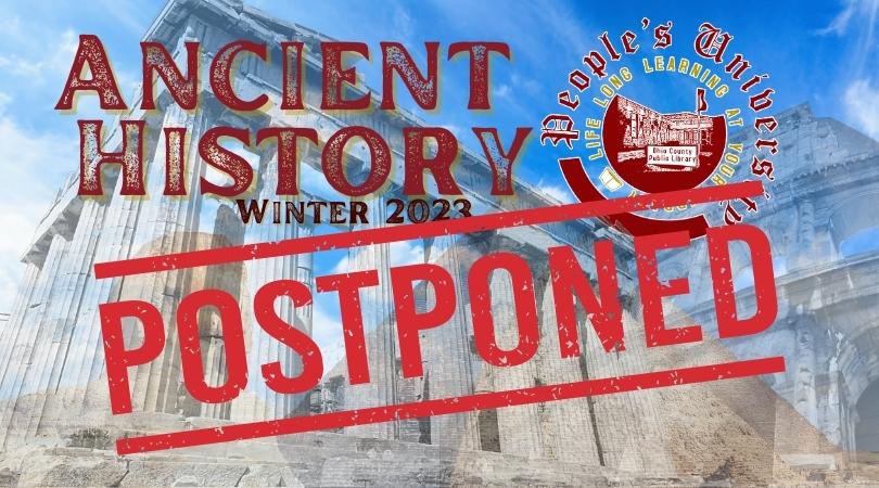 POSTPONED: People's University: Ancient History: Rome Part 2-Early Empire