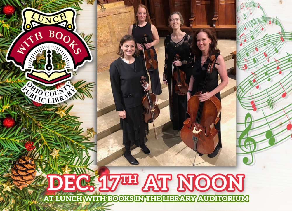 LUNCH WITH BOOKS: Christmas Concert with Quartz String Quartet