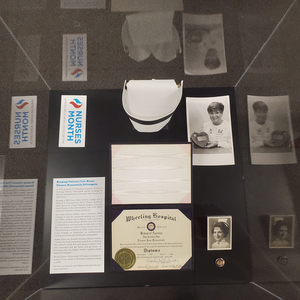 Items from the Nurses Month Exhibit at the Ohio County Public Library