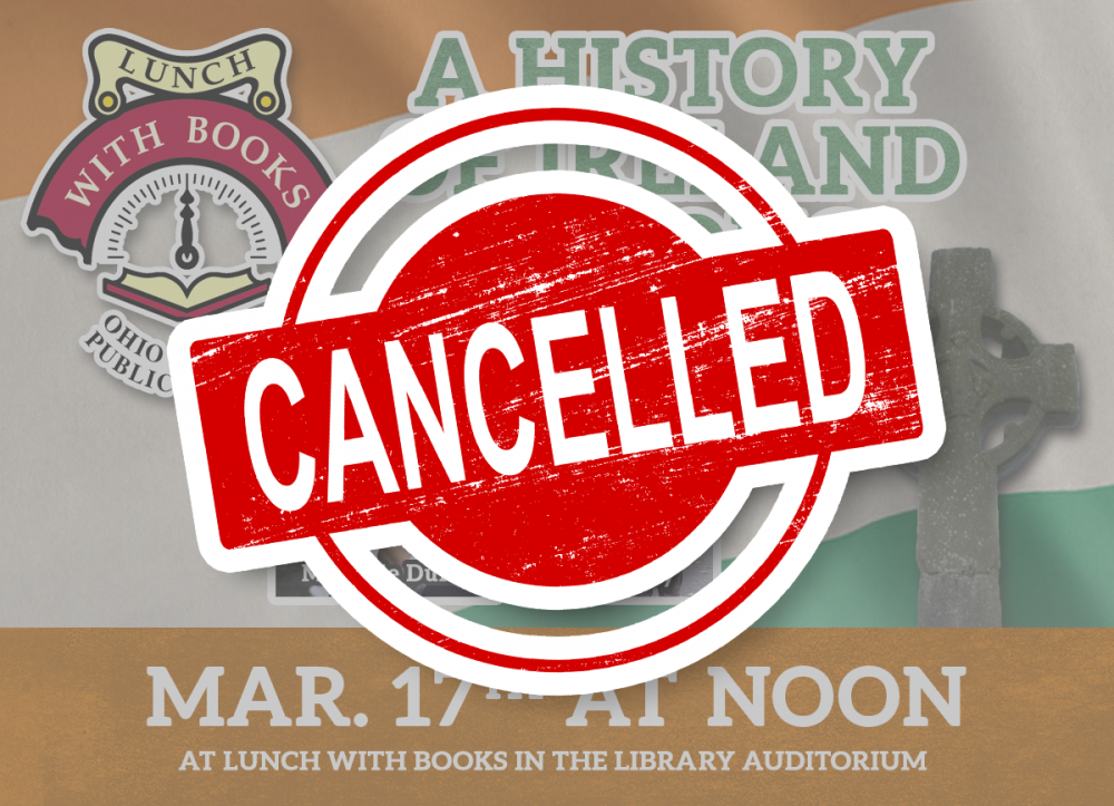 CANCELLED - LUNCH WITH BOOKS: A History of Ireland in Song and Poetry