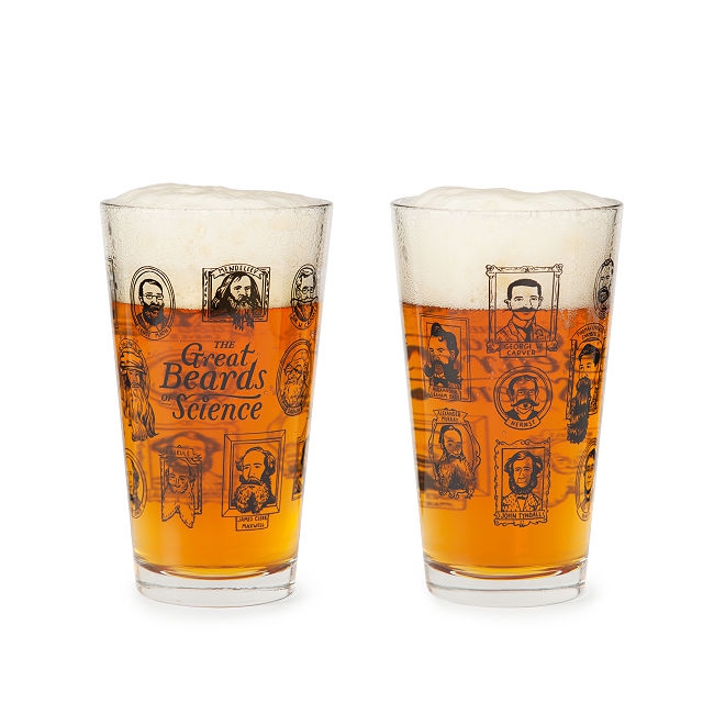 This Great Beards of Science Pint Glass will be raffled off during class 6