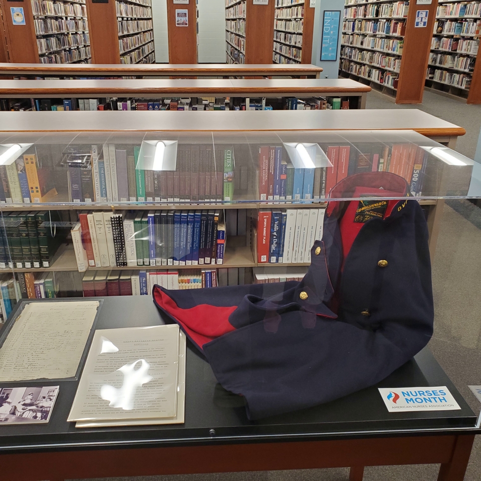 Items from the Nurses Month Exhibit at the Ohio County Public Library
