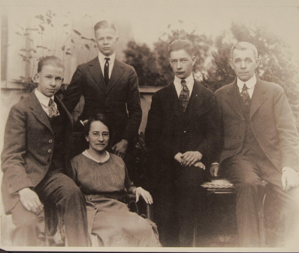 John and Lucy Dieckmann with sons Herbert, William, and Ernest, circa 1920.