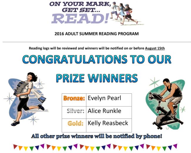 OCPL Adult Summer Reading Program Winners 2016