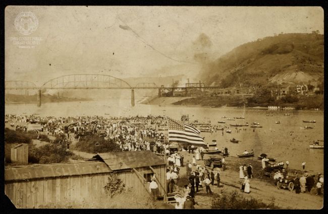Views of the Terminal Bridge from Belle Isle, circa 1914
