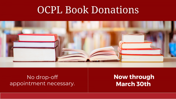 Spring Book Sale Open Donation Period