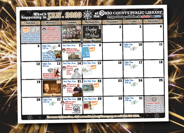 January 2020 OCPL Programming Calendar Available