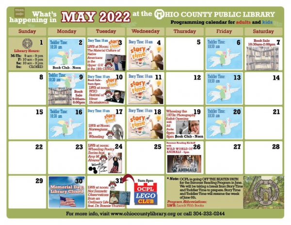 May 2022 OCPL Programming Calendars Now Available! 