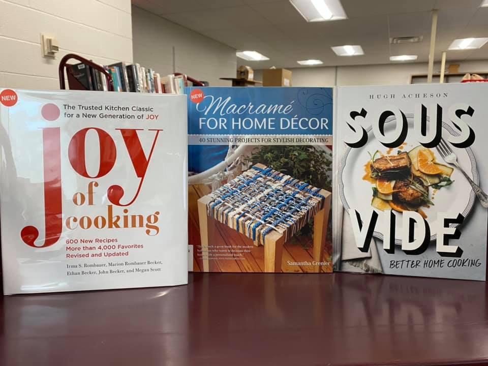 Reserve some new cookbooks for curbside pick-up