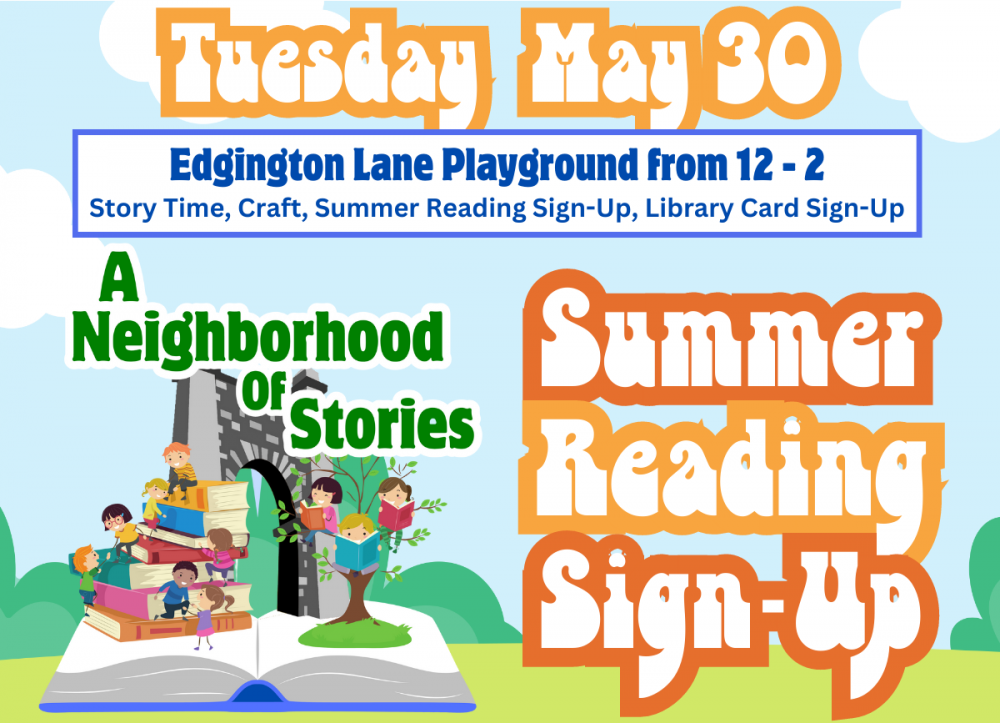 Summer Reading Registration at Edgington Lane Playground