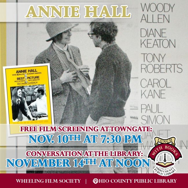 LUNCH WITH BOOKS: Wheeling Film Society Conversation - Annie Hall