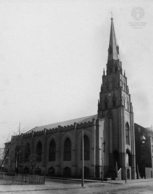 Old St. Joseph's Cathedral. Image from the W. C. Brown Collection of the Ohio County Public Library Archives