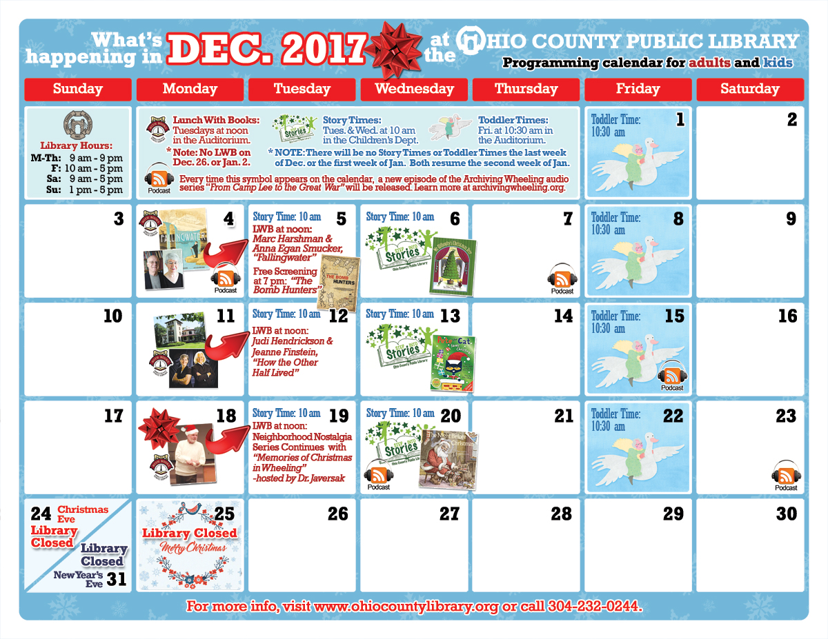 OCPL Programming Calendar: December 2017