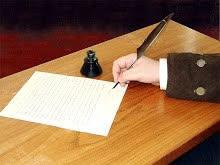 Hand of John Aadams portrayed by hand model, Sean Duffy.