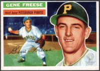 1956 Gene Freese Topps Baseball Card, Pittsburgh Pirates, from the collections of the Ohio County Public Library Archives