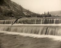 The back river dam and the old crystal glass works.