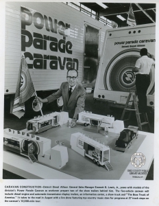 Power Parade Caravan Set Construction. Photo from the Ohio County Public Library Archives. 