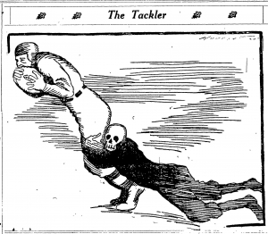 Illustration from the Register reporting Munk's death.