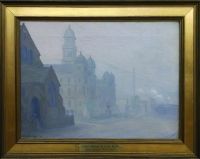 Paintings of Old Wheeling by John Joseph Owens: Court House and City Hall (Ohio County Public Library Special Collections, Wheeling, WV)