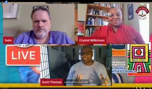 Crystal with Scott Thomas and Sean Duffy on the livestream.