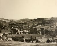 View of Elm Grove from the hill above the poor house. The poor house is no longer standing.