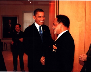 with Barrack Obama.