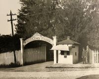 Entrance to Wheeling Park. Note the stylish derby worn by the ticket seller.