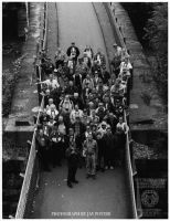 J.J. Young leading a B&O tour in Wheeling, 1998. Photo by Jay Potter