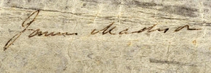 Signature of James Madison