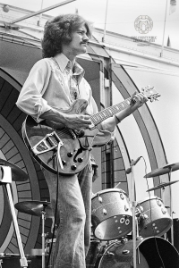 Roger Hoard in Country Roads Band at Truckers Jamboree. Photo by Bill Burke. Photo Copyright Owner: Bill Burke. Photo from the Ohio County Public Library Archives. 