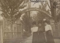 Mt. Wood Cemetery Gates, 1907, Sophia Dauber Grubb Collection, Ohio County Public Library Archives