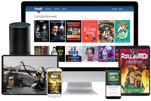 Get ebooks, audiobooks, movies and more through Hoopla