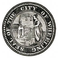 Wheeling's original city seal, from the 1856 city directory.