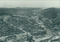 View of Wheeling from Chapline Street hill behind the Ohio Valley General Hospital.